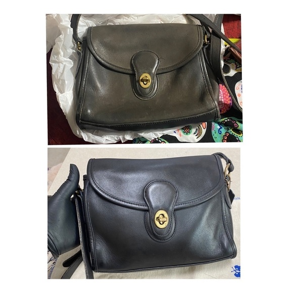 Coach Bag Black Vintage Devon Shoulder Bag- Restored - Picture 1 of 17